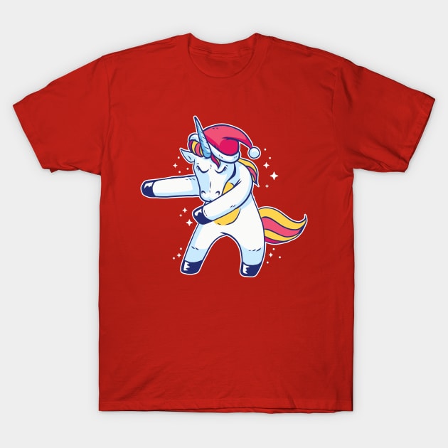 Christmas Unicorn Dab! T-Shirt by rjzinger